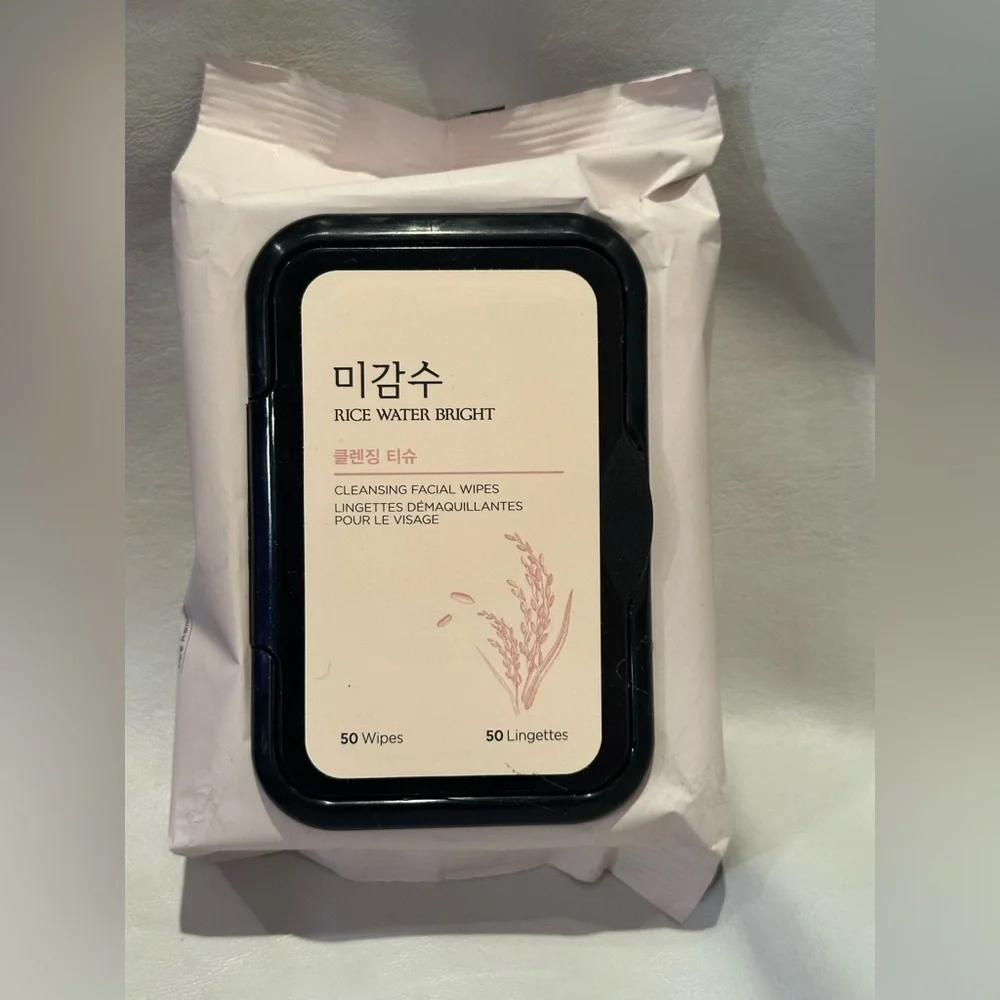 K-Beauty Rice Water Bright‎ Cleansing Facial Wipes